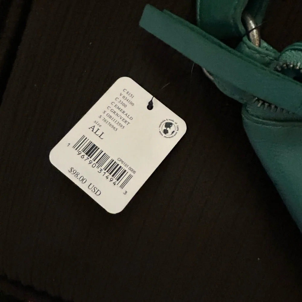 NWT Free People Emerald Green Wilder Embellished Sling Bag - Picture 2 of 4